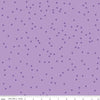 Image of On The Dot Unicorn quilting cotton fabric by Sew Yeah Quilting for Riley Blake Designs. Features dots on a purple background. Cute Little Fabric Shop