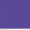 Image of On The Dot Majestic quilting cotton fabric by Sew Yeah Quilting for Riley Blake Designs. Features dots on a purple background. Cute Little Fabric Shop