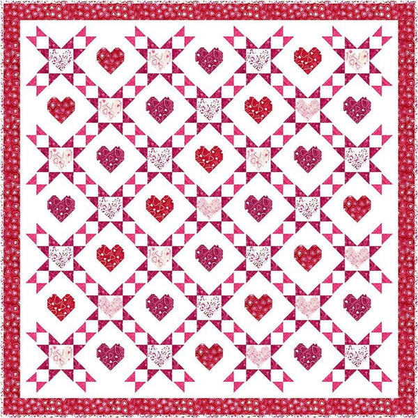 SALE Candy Hearts Quilt PATTERN P257 by Pastry Shop Quilts - Riley Blake Designs - INSTRUCTIONS Only - Square Quilt Love Punch