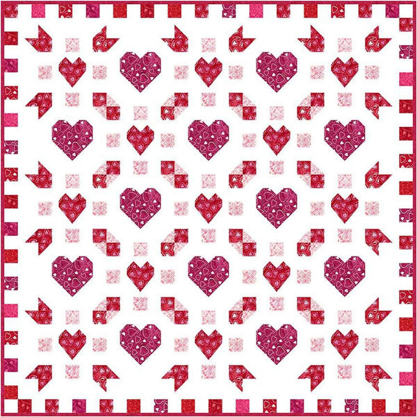 Love Punch Quilt PATTERN P257 by Pastry Shop Quilts - Riley Blake Designs - INSTRUCTIONS Only - Square Quilt Two Blocks