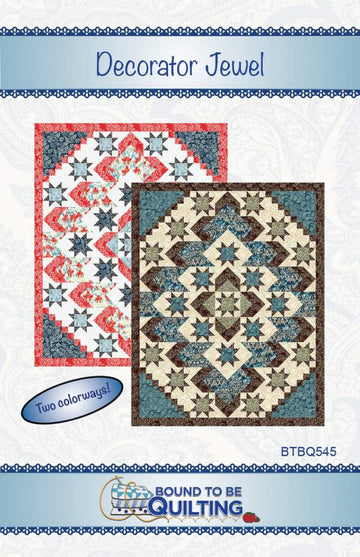 Decorator Jewel Quilt PATTERN P236 - Bound To Be Quilting - Riley Blake Design - INSTRUCTIONS Only - Confident Beginner