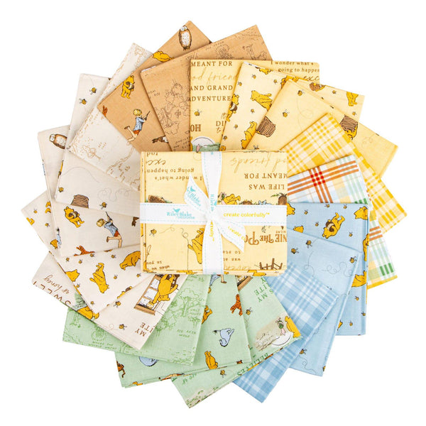 Winnie the Pooh Fat Quarter Bundle 18 pieces FQ-17000-18 - Riley Blake Designs - Pre cut Precut - Quilting Cotton Fabric