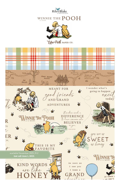 Winnie the Pooh Fat Quarter Bundle 18 pieces FQ-17000-18 - Riley Blake Designs - Pre cut Precut - Quilting Cotton Fabric