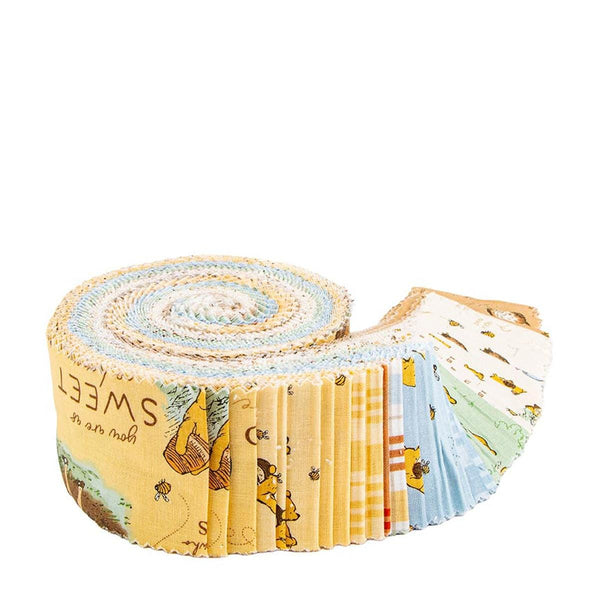 SALE Winnie the Pooh 2.5 Inch Rolie Polie Jelly Roll 40 pieces - Riley Blake - Precut Pre cut Bundle - Quilting Cotton Fabric