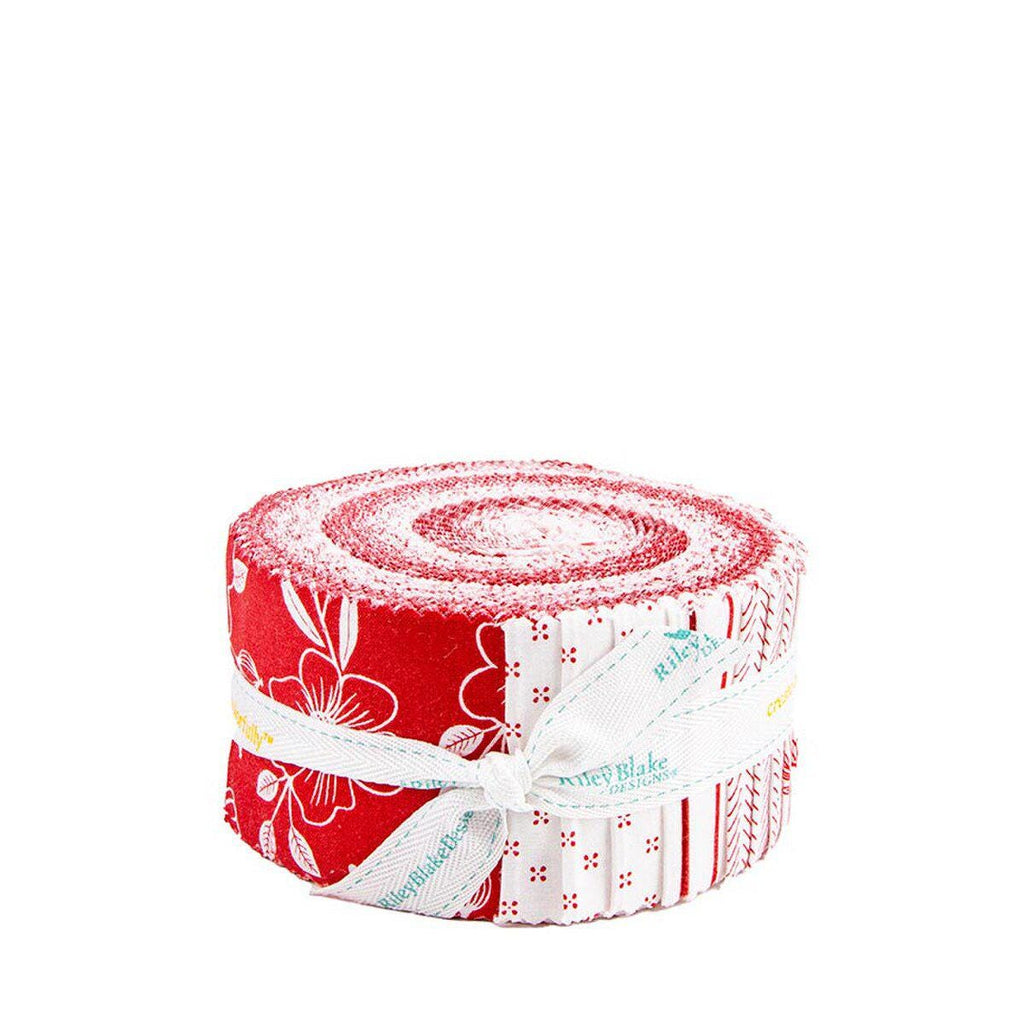 SALE Radiant Ruby 2.5 Inch Rolie Polie Jelly Roll 40 pieces RP-17260-40 - Riley Blake - Precut Pre cut Bundle - Quilting Cotton Fabric