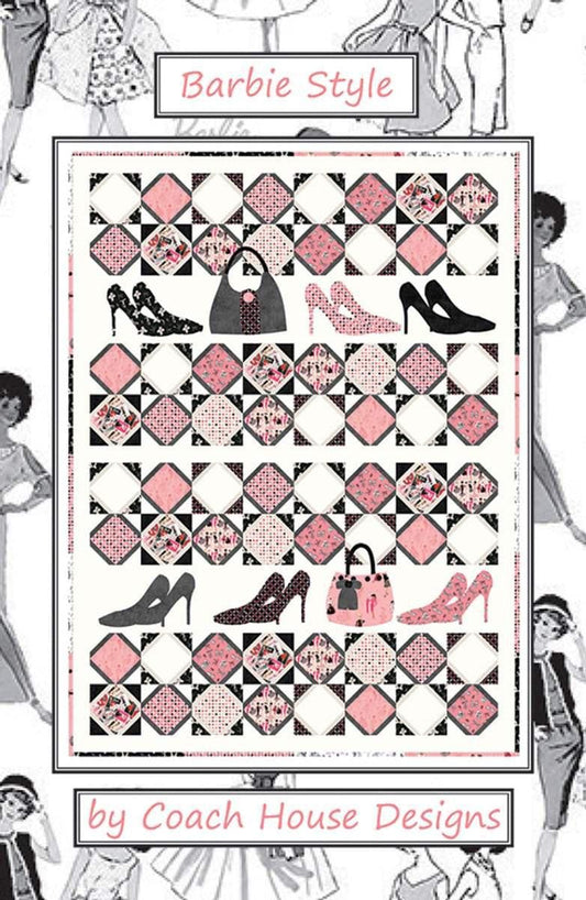 SALE Barbie™ Style Quilt PATTERN P250 - Coach House Designs - Riley Blake Designs - Heels Bags -  INSTRUCTIONS Only - Licensed Product