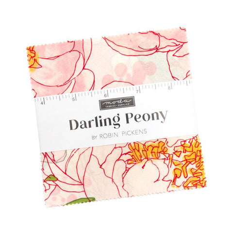 Darling Peony Charm Pack 5" Stacker Bundle 48790PP - Moda Fabrics - 42 piece Precut Pre cut - Quilting Cotton Fabric
