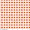 Image of Patchwork Dresden Peach quilting cotton fabric by Liza Taylor for Riley Blake Designs. Features Dresden on a pink background. Cute Little Fabric Shop