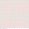 Image of Patchwork Stitches Latte quilting cotton fabric by Liza Taylor for Riley Blake Designs. Features squares on a cream background. Cute Little Fabric Shop