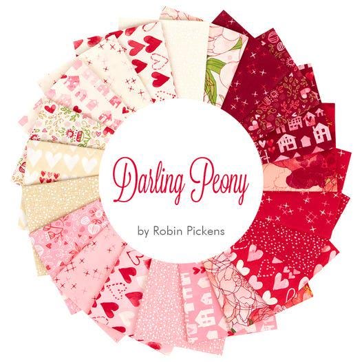 Darling Peony Charm Pack 5" Stacker Bundle 48790PP - Moda Fabrics - 42 piece Precut Pre cut - Quilting Cotton Fabric