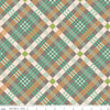 2yd 18" End of Bolt -SALE Farmer's Daughter Plaid Rustic Brown Checks Checked Fabric WIDEBACK 108" Wide - Riley Blake Quilting Cotton Fabric