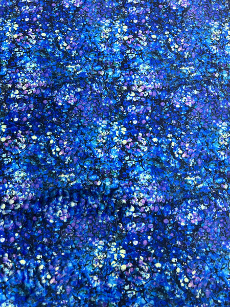 MINKY Minky Prints Dragon Scale Texture 60" Wide 29933 Royal Y - QT Fabrics - Fantasy Dragon Scale Cool Jewel - 100% Polyester