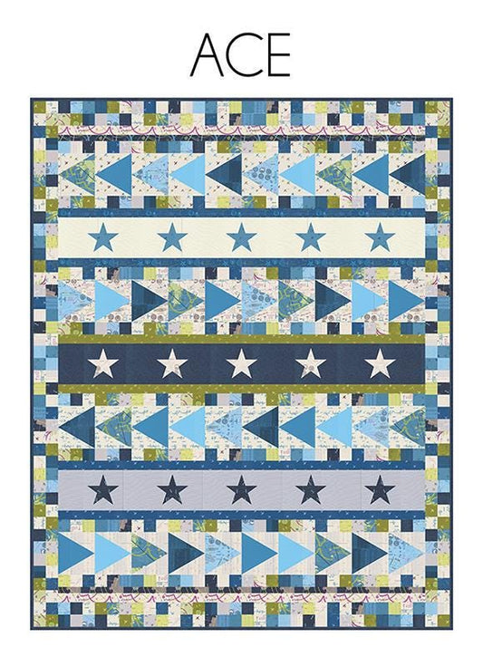 SALE Ace Quilt PaTTERN SD-027 - Sariditty - Moda Fabrics - INSTRUCTIONS Only - Jelly Roll Friendly - Stars Arrows Triangles
