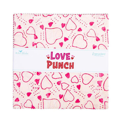 SALE Expressions Batiks Love Punch Layer Cake 10" Stacker - Riley Blake - 42 piece Precut Pre cut - Quilting Cotton Fabric