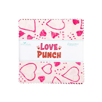 Expressions Batiks Love Punch Charm Pack 5" Stacker Bundle - Riley Blake - 42-Piece Precut  - Quilting Cotton Fabric
