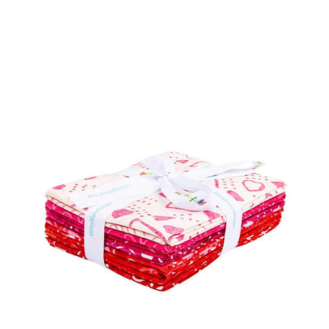 SALE Batiks Expressions Love Punch Fat Quarter Bundle 9 pieces - Riley Blake Designs - Pre cut Precut - Quilting Cotton Fabric