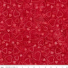 Image of Expressions Batiks Love Punch Red Red quilting cotton fabric by The RBD Designers for Riley Blake Designs. Features hearts on a red background. Cute Little Fabric Shop