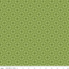 Image of Farmer's Daughter Bandana Thyme quilting cotton fabric by Lori Holt for Riley Blake Designs. Features medallions on a green background. Cute Little Fabric Shop