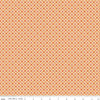 Image of Farmer's Daughter Sunflower Marigold quilting cotton fabric by Lori Holt for Riley Blake Designs. Features flowers on an orange background. Cute Little Fabric Shop