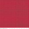 Image of Farmer's Daughter Weave Cherry Tart quilting cotton fabric by Lori Holt for Riley Blake Designs. Features geometric on a red background. Cute Little Fabric Shop