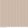 Image of Farmer's Daughter Ticking Pewter quilting cotton fabric by Lori Holt for Riley Blake Designs. Features stripes on a cream background. Cute Little Fabric Shop