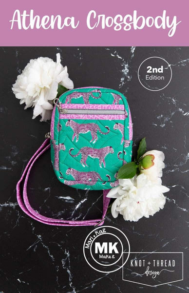 SALE Athena Crossbody Bag PATTERN P234 by Knot and Thread Design - Riley Blake Design - INSTRUCTIONS Only - Fat Quarter Friendly