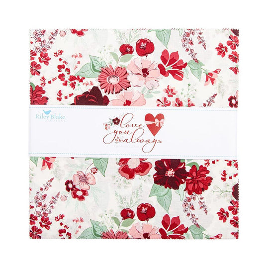 Love You Always Layer Cake 10" Stacker Bundle - Riley Blake Designs - 42-Piece Precut  - Quilting Cotton Fabric