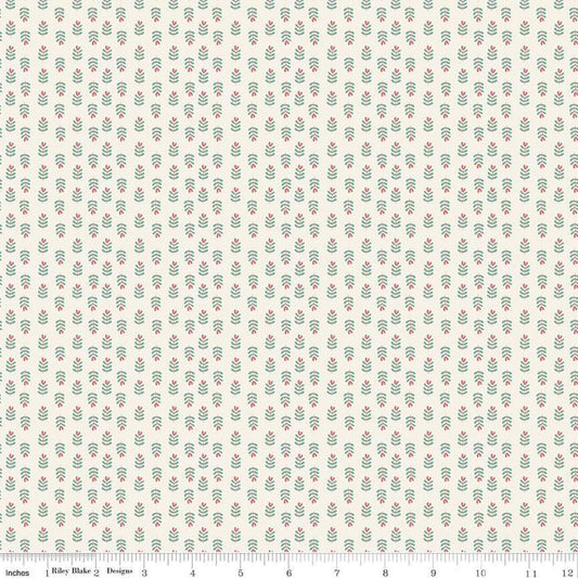 Image of Love You Always Plants Cream quilting cotton fabric by Sandy Gervais for Riley Blake Designs. Features plants on a cream background. Cute Little Fabric Shop