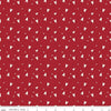 Image of Love You Always Hearts Red quilting cotton fabric by Sandy Gervais for Riley Blake Designs. Features hearts on a red background. Cute Little Fabric Shop