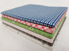 Bee Plaid Fat Quarter Bundle 6 pieces 6FQ-BEEPLAID - Lori Holt - Riley Blake Designs -  Precut - Geometric - Quilting Cotton Fabric