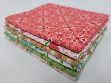 Granny Chic Fat Quarter Bundle 6 pieces 6FQ-GRANNYCHIC - Lori Holt - Riley Blake Designs -  Precut - Floral - Quilting Cotton Fabric