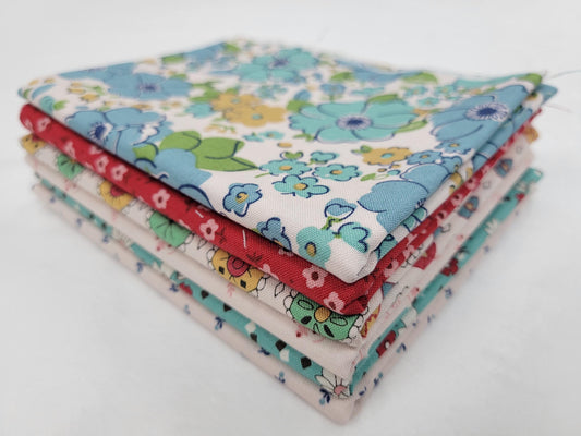 SALE Mercantile Fat Quarter Bundle 6 pieces 6FQ-MERCANTILE - Lori Holt - Riley Blake Designs -  Precut - Flowers - Quilting Cotton Fabric