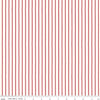 Image of Radiant Ruby Stripe Cloud quilting cotton fabric by Dani Mogstad for Riley Blake Designs. Features stripes on a white background. Cute Little Fabric Shop