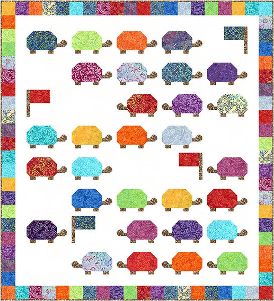 SALE Never A Race Quilt PATTERN P180 by Wendy Sheppard - Riley Blake Designs - INSTRUCTIONS Only - 10 Inch Stacker Friendly