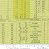 Image of High Flight Logbook Leaf quilting cotton fabric by Sariditty for Moda Fabric. Features spreadsheet on a yellow background. Cute Little Fabric Shop