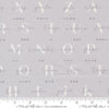 Image of High Flight Morse Smoke quilting cotton fabric by Sariditty for Moda Fabric. Features text on a gray background. Cute Little Fabric Shop