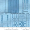 Image of High Flight Logbook Sky quilting cotton fabric by Sariditty for Moda Fabric. Features spreadsheet on a blue background. Cute Little Fabric Shop