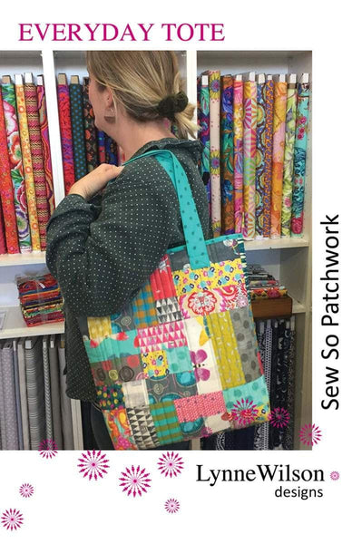 SALE Everyday Tote Bag PATTERN P253 Lynn Wilson - Riley Blake Designs - INSTRUCTIONS - Rolie Polie Friendly Detachable Purse