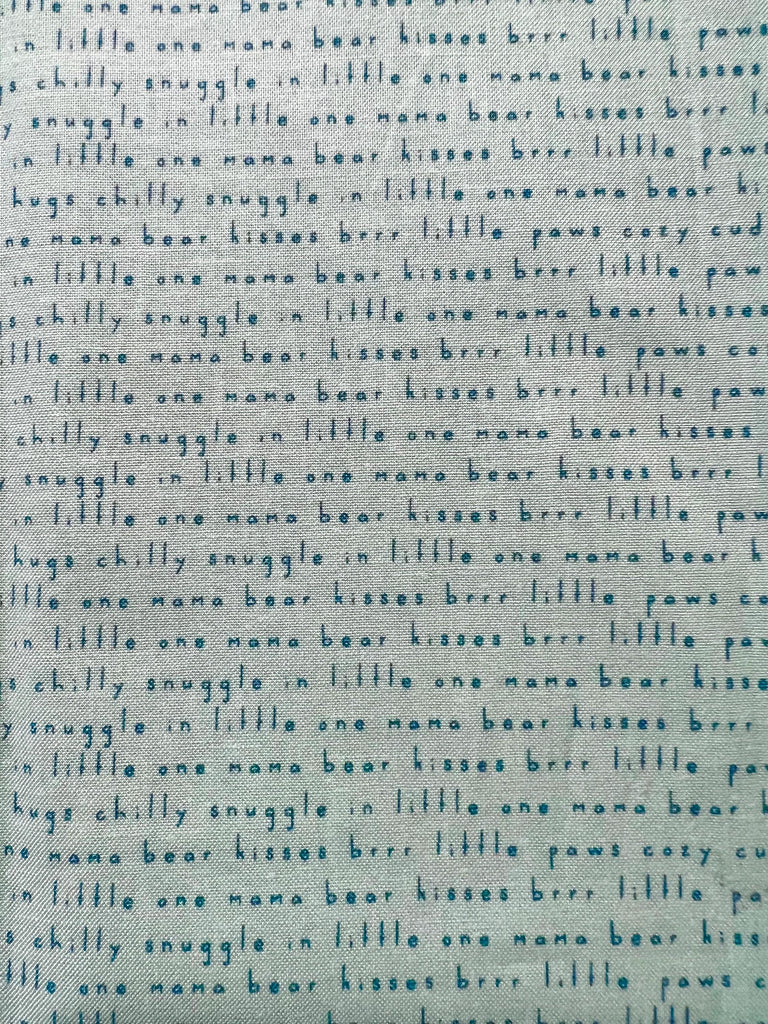 12" End of Bolt - CLEARANCE Nice Ice Baby Cuddles C11603 Mint - Riley Blake Designs - Words Phrases Text - Quilting Cotton Fabric