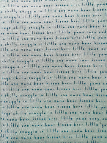 21" End of Bolt - CLEARANCE Nice Ice Baby Cuddles C11603 Mint - Riley Blake Designs - Words Phrases Text - Quilting Cotton Fabric
