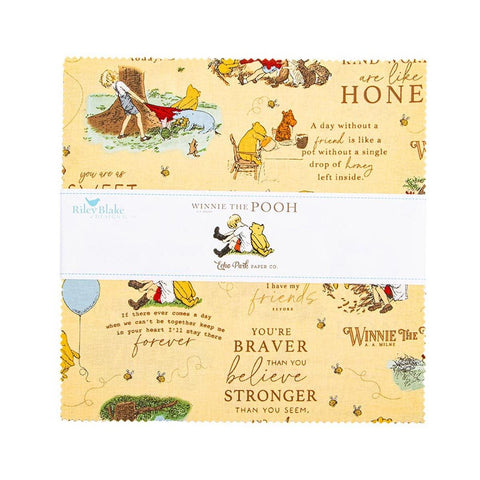 SALE Winnie the Pooh Layer Cake 10" Stacker Bundle - Riley Blake Designs - 42 piece Precut Pre cut - Quilting Cotton Fabric