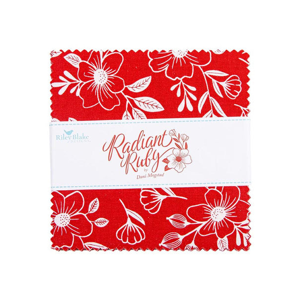 SALE Radiant Ruby Charm Pack 5" Stacker Bundle 5-17260-42 - Riley Blake Designs - 42 piece Precut Pre cut - Quilting Cotton Fabric