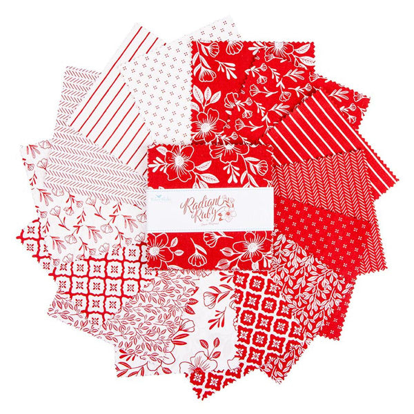 SALE Radiant Ruby Charm Pack 5" Stacker Bundle 5-17260-42 - Riley Blake Designs - 42 piece Precut Pre cut - Quilting Cotton Fabric