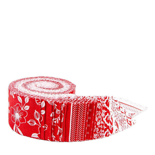 SALE Radiant Ruby 2.5 Inch Rolie Polie Jelly Roll 40 pieces RP-17260-40 - Riley Blake - Precut Pre cut Bundle - Quilting Cotton Fabric