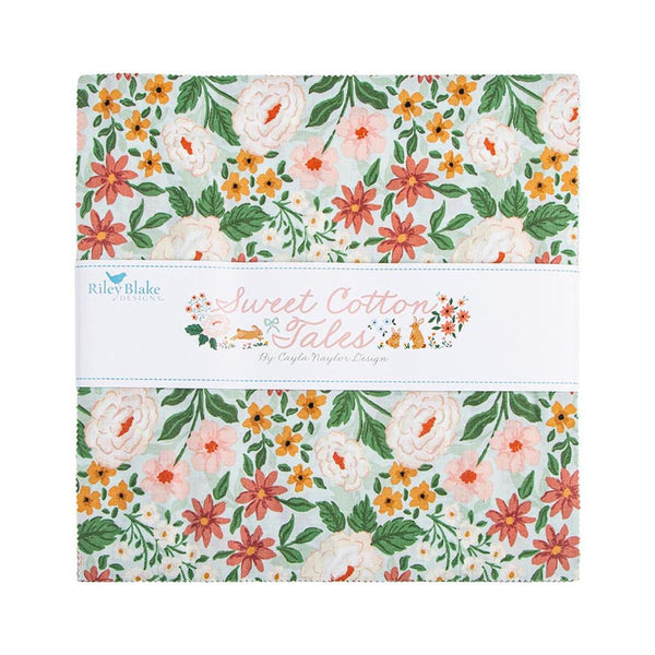 SALE Sweet Cotton Tales Layer Cake 10" Stacker Bundle 10-17310-42 - Riley Blake Designs - 42 piece Precut Pre cut - Quilting Cotton Fabric
