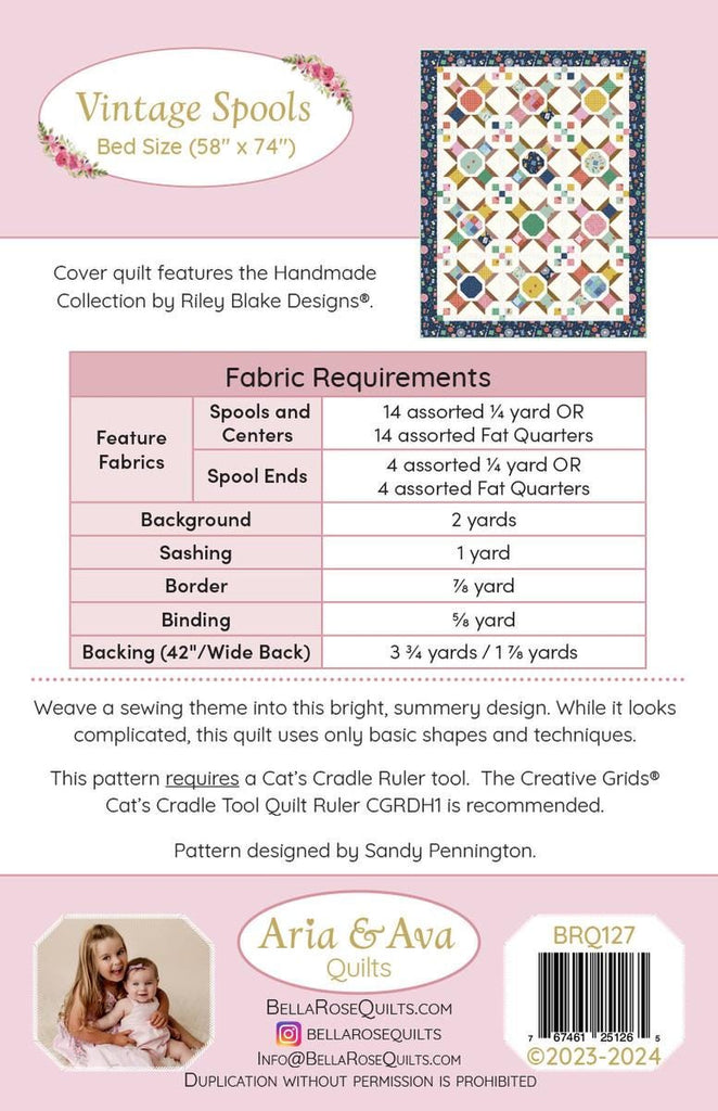 Vintage Spools Quilt PATTERN P233 by Aria & Ava Quilts - Riley Blake D ...