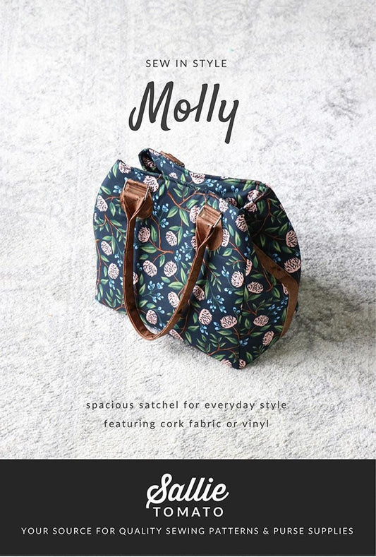 SALE Molly Bag PATTERN P210 - Sallie Tomato - Riley Blake Designs - INSTRUCTIONS Only - Satchel Pockets Magnetic Closure