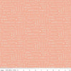 Fat Quarter End of Bolt - SALE Little Things Text C12153 Coral by Riley Blake - Children's Baby-Themed Phrases - Quilting Cotton Fabric