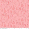 Image of Barbie™ Vintage Tonal Pink quilting cotton fabric by Official Licensed Product for Riley Blake Designs. Features dresses on a pink background. Cute Little Fabric Shop