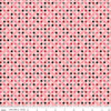 Image of Barbie™ Vintage Sparkle Dots Pink quilting cotton fabric by Official Licensed Product for Riley Blake Designs. Features dots on a pink background. Cute Little Fabric Shop